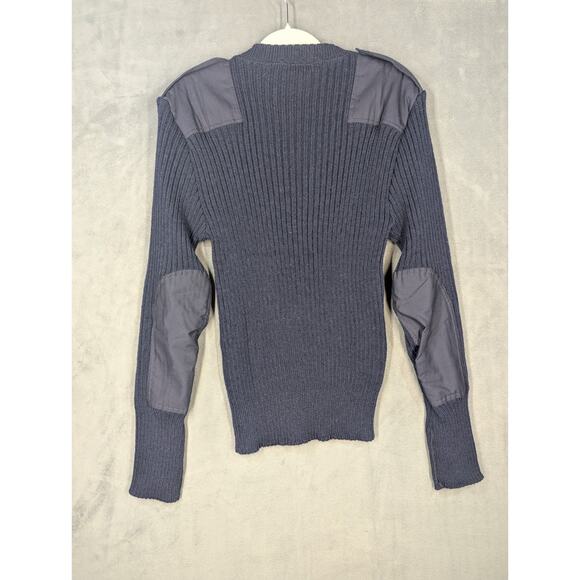 VTG Woolly Pulley Sweater Mens Large Navy Blue Made In England 100% Wool - Picture 7 of 7